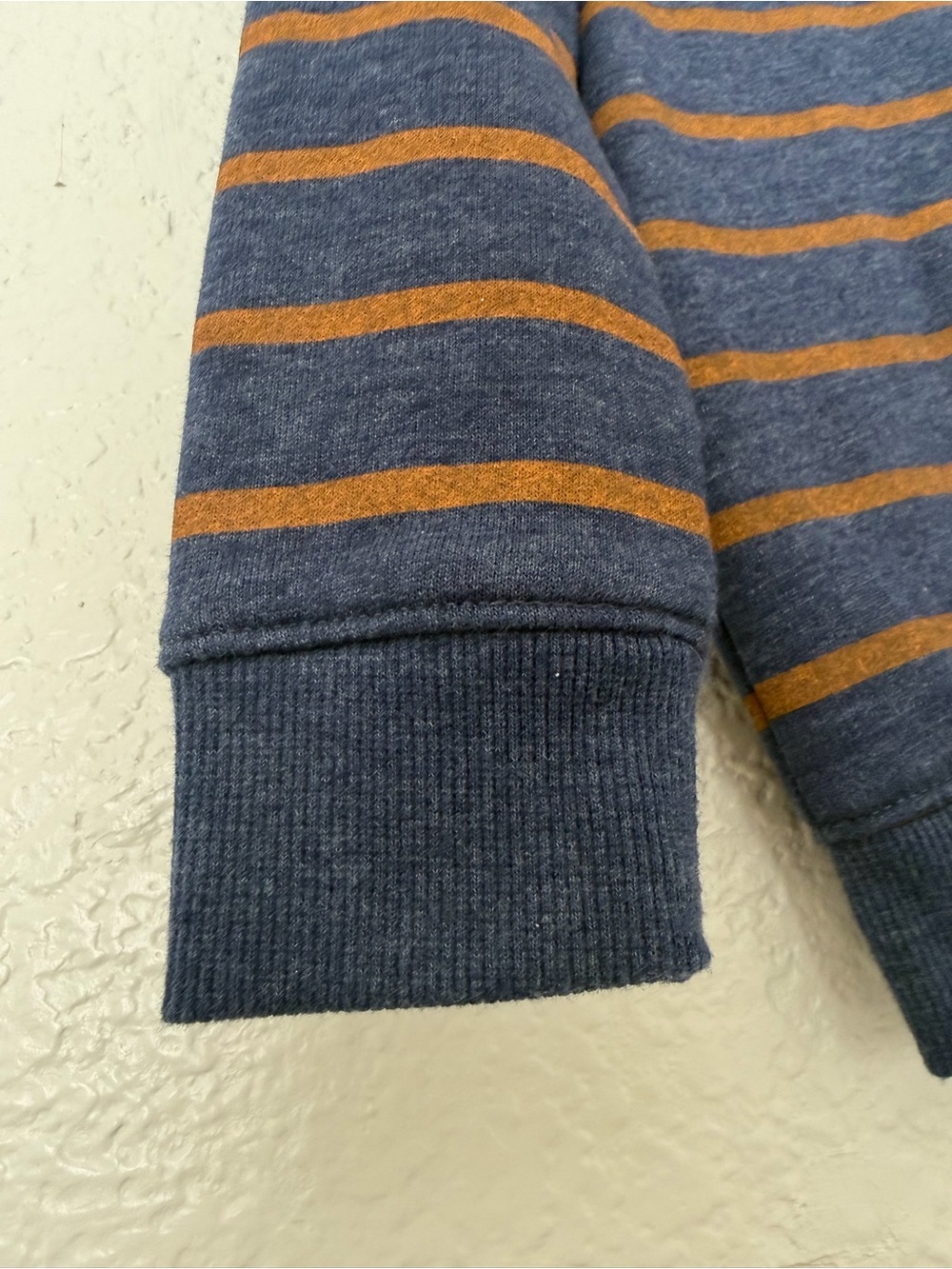 Cat & Jack Toddler Boy Blue & Orange Striped Crewneck Sweatshirt Size 4T - Picture 4 of 8